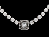 Weissgold Collier 750 ct