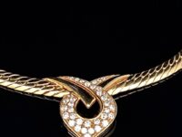 Collier 750er Gelbgold mit Diamanten